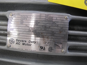 MOTOR, ELECTRIC TYPE, 8.7 HORSEPOWER, 460VAC ELEC RATING, 1725 RPM, INSULATION CLASS F, 215TD FRAME, 12.3 AMPS, TEFC, CAST IRON FRAME ENCLOSURE, CONTINUOUS DUTY, 1.15 SERVICE FACTOR, 1-3/8" SHAFT. DYNAMIC SOLUTIONS DRAWING SON43300540 REV H. SEE ATTACHMENT IN SERVICE FOR OBJECTS FOR: 1/8" THICK NEOPRENE GASKETS - JUNCTION BOX TO FRAME, JUNCTION BOX CENTER. ADD A NEOPRENE SLINGER A, PART # SON43300540 (MOD 1) (W-44) LOADING & HANDLING FEE $15-
